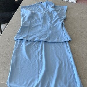 River island Light Blue Women's Two-Piece top and skirt size small